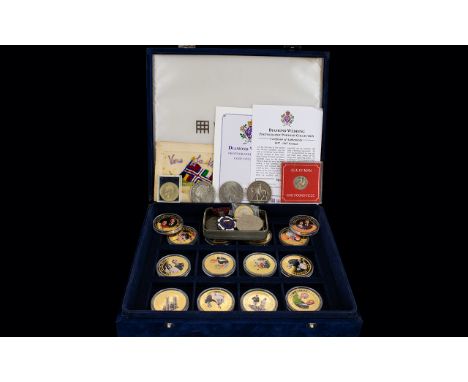 Westminster Mint The Diamond Wedding Photographic Portrait Collection A collection of 14 coins, together with commemorative c
