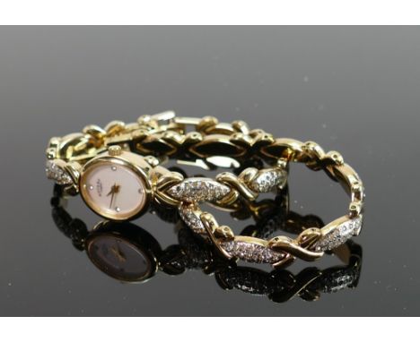 Rotary Ladies Cocktail Watch &amp; Matching Bracelet: 