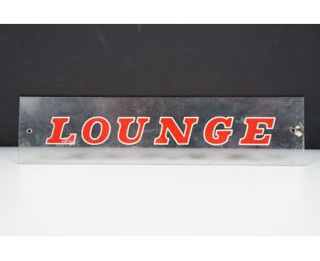 A vintage perspex pub Lounge door sign 