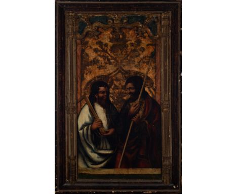 Series of six panels representing the 12 apostles, originally acquired in Spain at the end of the 19th century. Between 1860 