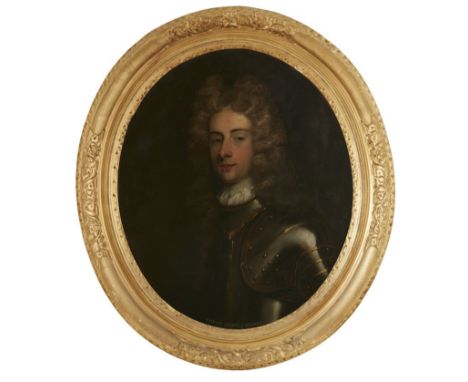 English School (17th century):
Portrait of a gentleman, in armour, oil on canvas, inscribed 'Count Henry of Orange', H 73 x W