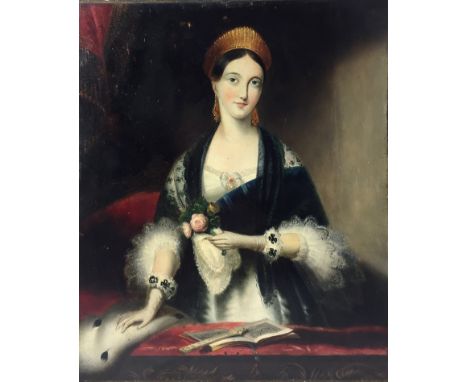 Attributed to Edmund Thomas Parris (British, 1793-1873):
Portrait of Queen Victoria (1819-1901), three-quarter-length, at the