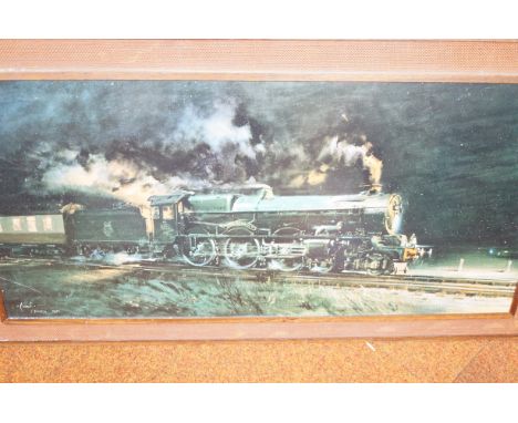 A Cuneo print of a steam engine