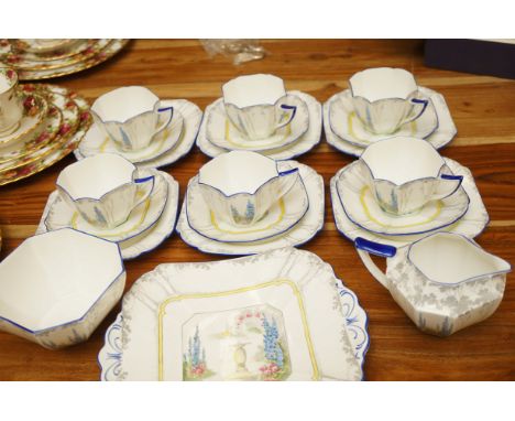 A Shelley six piece tea service complete good all round condition