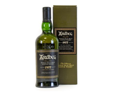 Ardbeg Limited 1977 Edition Islay Single Malt Scotch Whisky, 46%, 70cl, in original cardboard sleeve (one bottle)