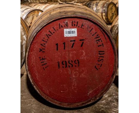 Macallan: 1989 Single Malt Scotch Whisky Hogshead Fill date 26.01.1989 Cask number 1177 Original Bulk 253 litres, 63.5% abv N