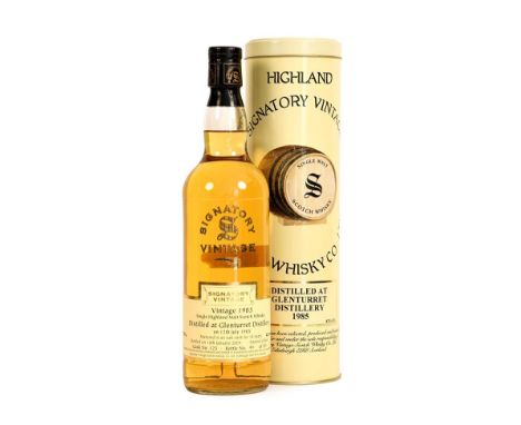 Glenturret 1985 18 Year Old Single Highland Malt Scotch Whisky, bottled by Signatory Vintage in 2004, cask number 125, bottle