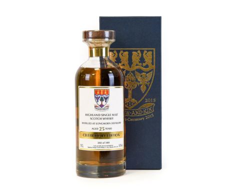 Longmorn 25 Years Old Highland Single Malt Scotch Whisky Celebratory Edition, no 202 of 500, 56% vol 70cl, in original presen