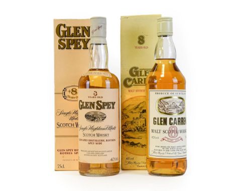 Glen Carren 8 Years Old Malt Scotch Whisky, 1980s bottling, 40% vol 75.7cl, in original cardboard sleeve (one bottle), Glen S
