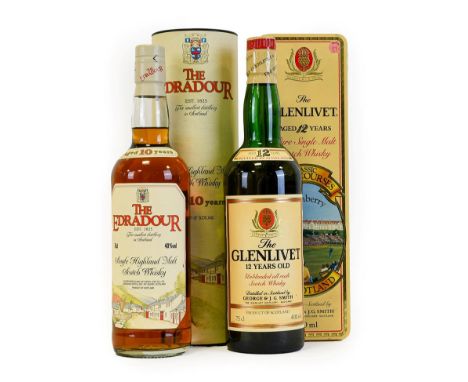 The Edradour 10 Years Old Single Highland Malt Scotch Whisky, 40% vol 70cl, in original cardboard tube (one bottle), The Glen