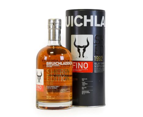 Bruichladdich Sherry Edition Series 2 Fino Islay Single Malt Scotch Whisky, distilled 1992, bottled 2009, in original tin tub