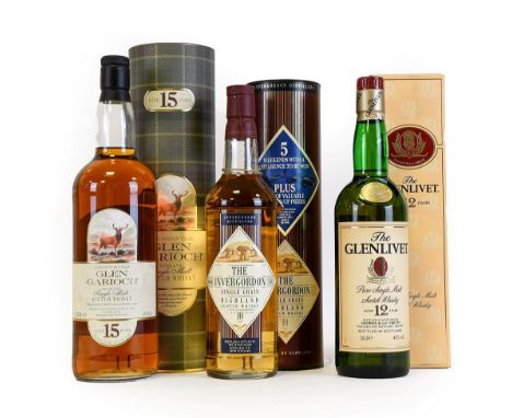 Glen Garioch 15 Years Old Highland Single Malt Scotch Whisky, 43% vol 1 litre, in original cardboard tube (one bottle), The I