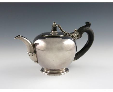 A George I West Country silver teapot, by Samuel Willmot, of Plymouth, over-stamped with maker's mark of Joseph Collier actin