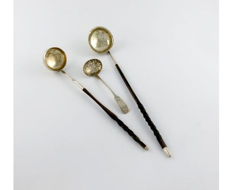 A rare early 19th century Scottish provincial silver punch ladle, by John and Patrick Riach, Forres circa 1825, circular bowl