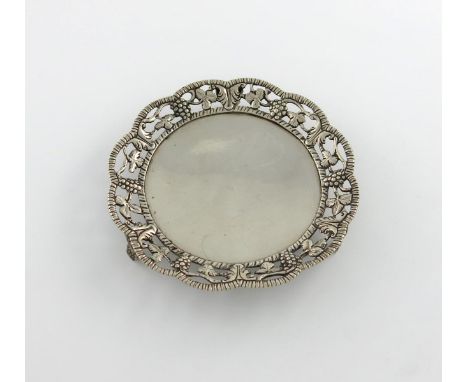 A George II Irish silver waiter, probably by William Williamson, over-struck with maker's mark of S. Wood, Dublin circa 1740,