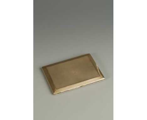 A 9CT GOLD CIGARETTE CASE of canted rectangular form with engine turned decoration, William Neale, Birmingham, 1929, 4.25" x 