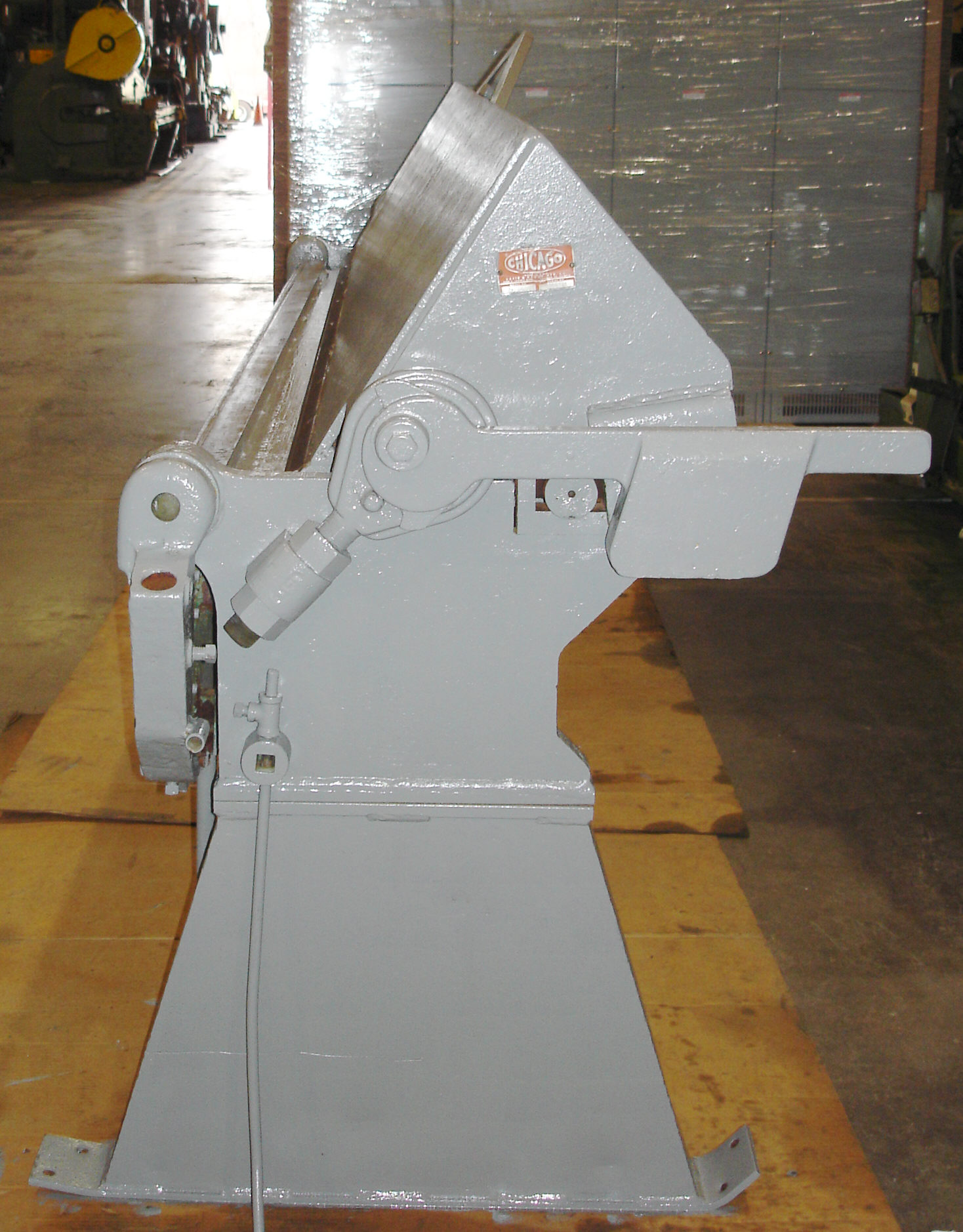 Chicago S812 Hand Brake, s/n 306721, Apron Brake 12 Gauge, Size 8 Ft