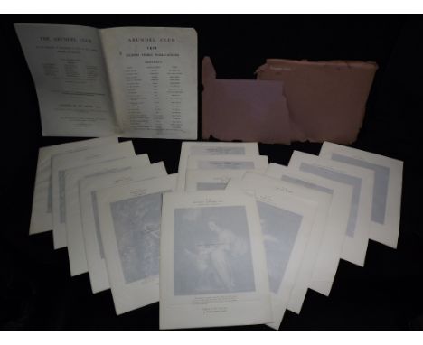 Rare Arundel Club London 1911 - Annual subscribers part print collection(14 of 20 present). Eighth Year of Publication. Inclu