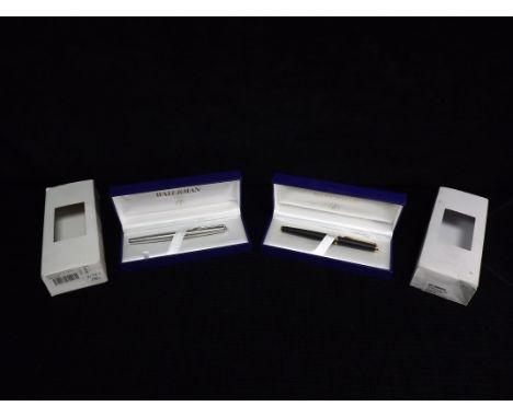 2 x Waterman Paris Hemisphere Pens. Both medium Nibs, Boxed and with original cardboard mailer. Appear to have light use 