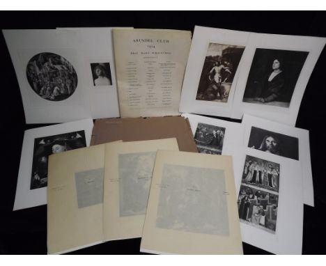 Rare Arundel Club London 1904 - Annual subscribers print collection. (Part Set 11 of 15) First Year of Publication. Included 