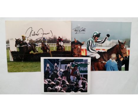 MIXED SPORT, press photos, inc. horse racing (23), signed (3), Paul Carberry, Tony Dobbin, Richard Dunwoody; action shots, on