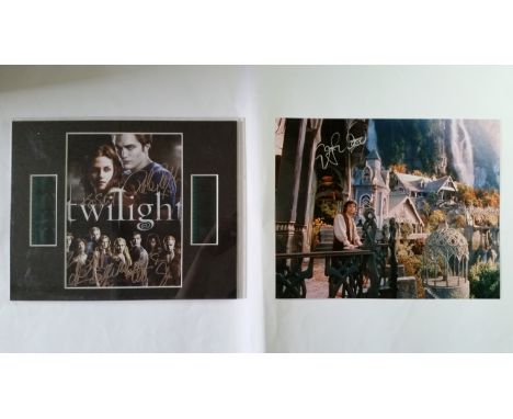 CINEMA, inc. signed photo by Elijah Wood, showing him in a scene from Lord of the Rings, colour, 10 x 8; 2 film cells from Tw