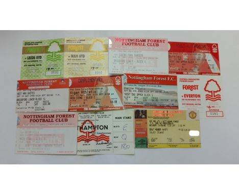 FOOTBALL, Nottingham Forest, mainly home tickets, mainly 1990s, inc v Malmo; at Bayern Munich 1996 etc., VG to EX, 28*