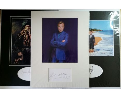 CINEMA, actors, signed cards, inc. Freddie Highmore (Bates Motel), Graham Norton, Mickey Rouke (The Wrestler), Bill Nighy (Pi