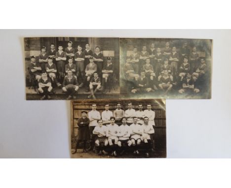 FOOTBALL, team photograph postcards, inc. Exeter School 1st XV 1921 &amp; 1922, both with team annotated to back; single team