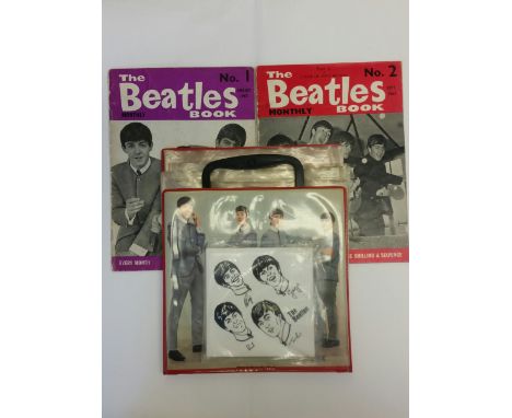POP MUSIC, Beatles selection, inc. magazines (2), The Beatles Book, nos. 1 &amp; 2; plastice 45rpm record carrying case, cera