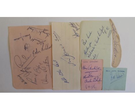 FOOTBALL, signed album pages &amp; pieces, inc. Ralph Graham, Ray Minshill, Ken Swift, Joel Billingham, Wally Taylor; Gordon 