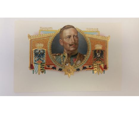 TOBACCO, crate label, Suum Cuique, showing portrait of military figure in uniform, 9 x 5.75, EX