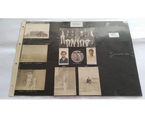 CRICKET, 1902 selection, inc. five original privat4e photos of a match v Warwickshire, each neatly annotated to mount; team p