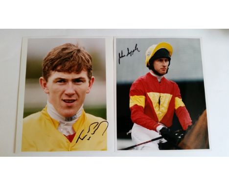 HORSE RACING, signed photos, National Hunt jockeys inc. John Buckingham, Richard Dunwoody, Richard Guest, Tony Dobbin, Tony M