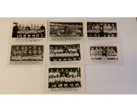 FOOTBALL, team photos by Wilkes, late 1940s, inc. Southampton (2), PNE (2), Birmingham, Chesterfield, Leicester, RP postcard 