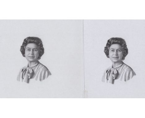 A Group of Engravings showing Portraits of The Queen, all engraved by Stan Doubtfire, comprising one initial engravers mockup