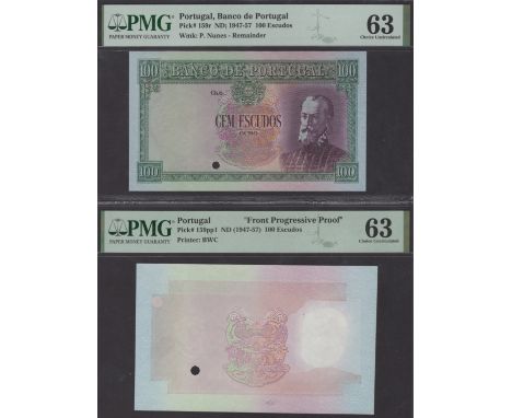 Banco de Portugal, a group of progressive proofs for a 100 Escudos (4), ND (type of 25 June 1947), first: obverse and reverse