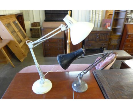 A Herbert Terry anglepoise lamp and another