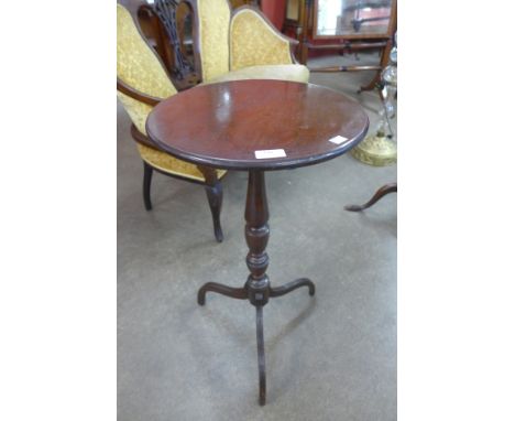 An Edward VII mahogany tripod wine table