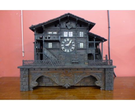 A 19th Century Black Forest cuckoo clock, movement signed Wehrle