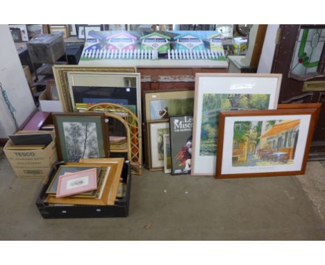 A large quantity of prints and picture frames including Paul Simons and Claude Monet