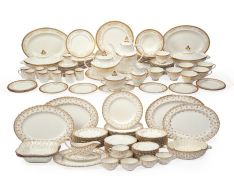 An extensive combined Spode 'Fleur-de-Lys Gold' Y8063 pattern and Royal Doulton 'Belmont' pattern dinner service, 20th centur