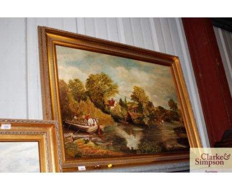 Arthur R Andrews, Ipswich 1985, after Constable study of cattle watering