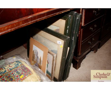 A quantity of various prints and watercolours