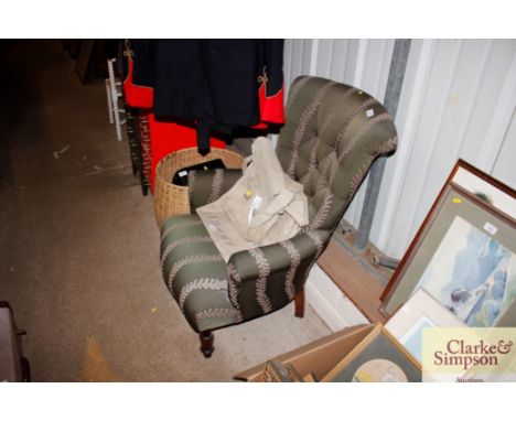 A button back nursing chair