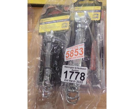 Two new Dekton three piece combination spanner sets and a three piece magnetic tool set. P&amp;P Group 2 (£18+VAT for the fir