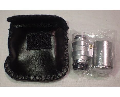 Cased 60x magnification jewellery/currency detecting microscope with LED light and instructions. P&amp;P Group 1 (£14+VAT for