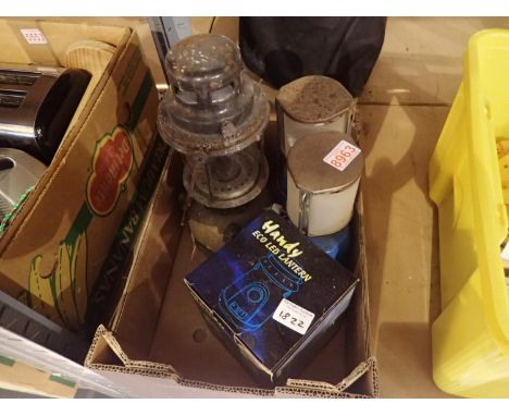 Tilly lamp, two camping stoves and an LED lantern. Not available for in-house P&amp;P, contact Paul O'Hea at Mailboxes on 019
