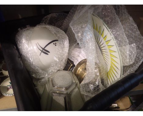 1960s mixed light fittings. Not available for in-house P&amp;P, contact Paul O'Hea at Mailboxes on 01925 659133 