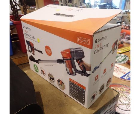 Goodmans two in one compact vacuum cleaner. Not available for in-house P&P, contact Paul O'Hea at Mailboxes on 01925 659133Co